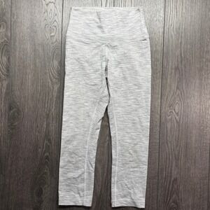 Lululemon Grey White Space Dye High Rise Crop Leggings Size 4 21 Inch Inseam
